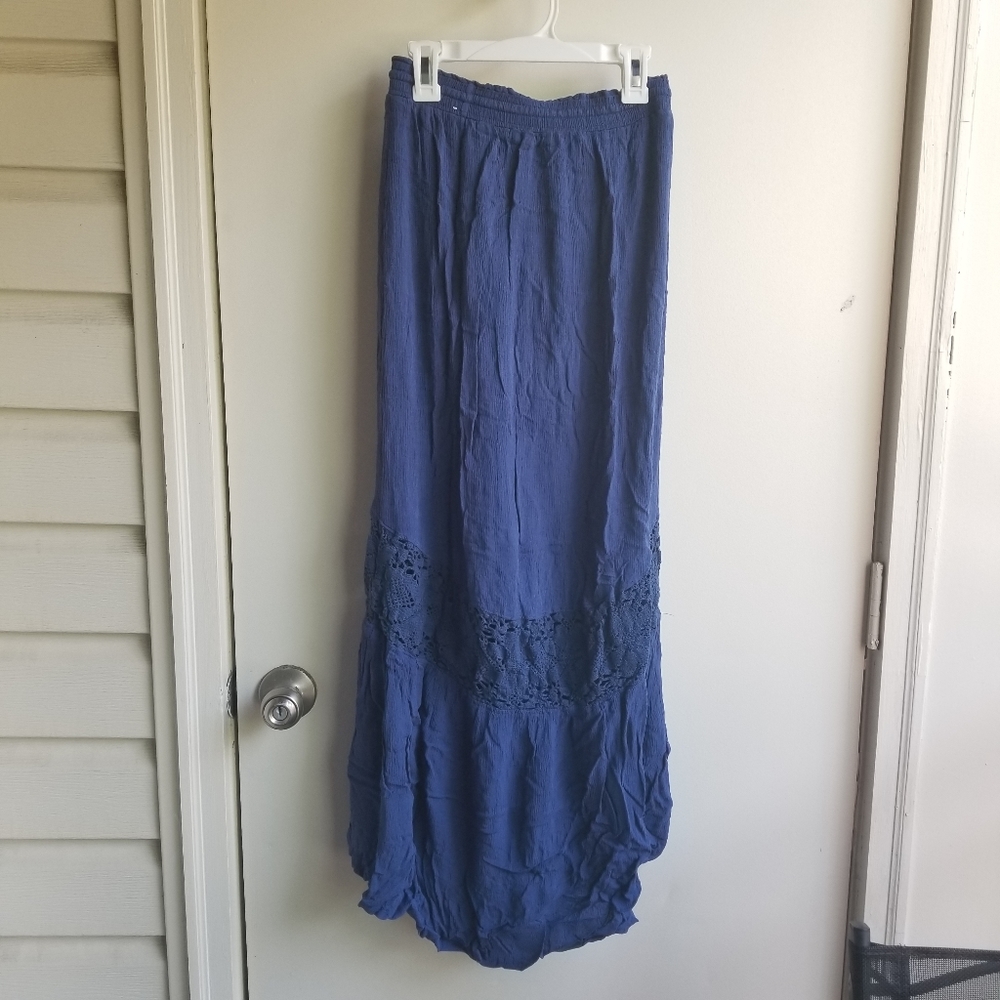Aeropostale Navy medium-low crochet midi skirt - Picture 4 of 4
